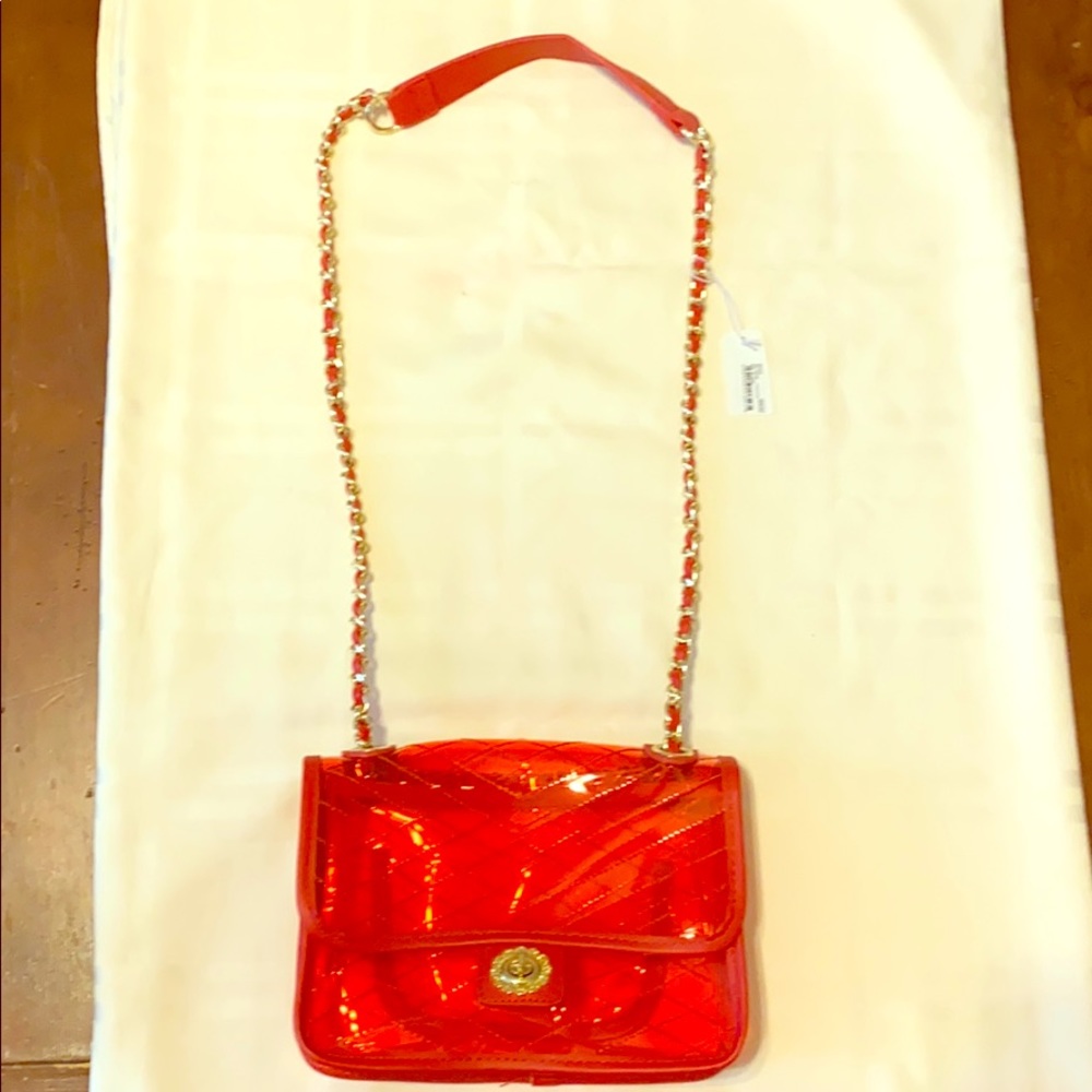 See Thru RED PVC purse *NWT*
